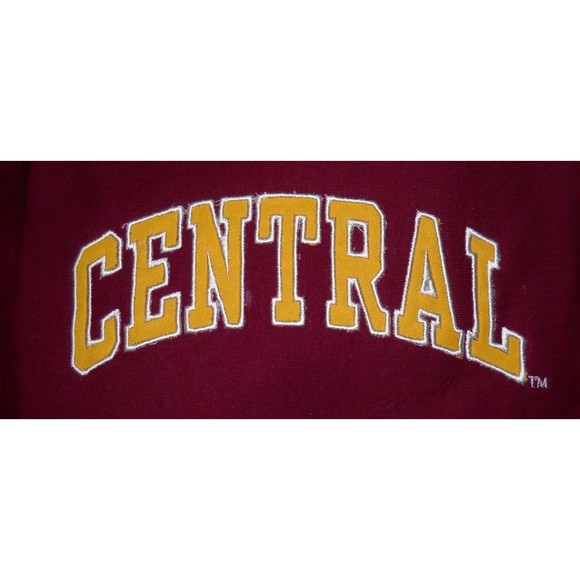 Central Michigan CHIPPEWAS Sweatshirt UniSex Adults X-Small Cut L NCAA Burgundy - Picture 2 of 2